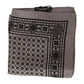 Elegant Grey Silk Pocket Square Scarf