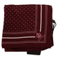 Elegant Red Silk Pocket Square Handkerchief