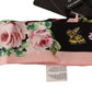 Silk Bandeau Scarf with Rose Print