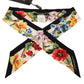 Floral Silk Bandeau Scarf - Elegance in Bloom