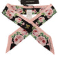 Elegant Floral Silk Bandeau Scarf