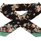 Ethereal Silk Bandeau Scarf with Floral Angelic Motifs