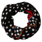 Elegant Polka Dot Silk Square Scarf