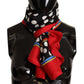 Elegant Polka Dot Silk Square Scarf
