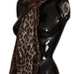 Elegant Leopard Print Modal-Cashmere Scarf