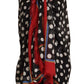 Elegant Silk Twill Square Scarf with Polka Dots