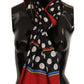 Elegant Silk Twill Square Scarf with Polka Dots