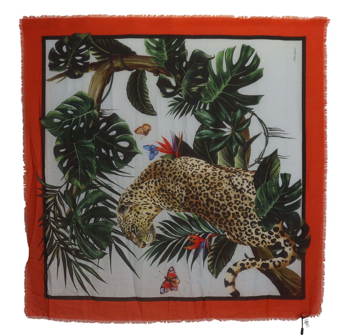 Luxurious Leopard Print Modal-Cashmere Scarf