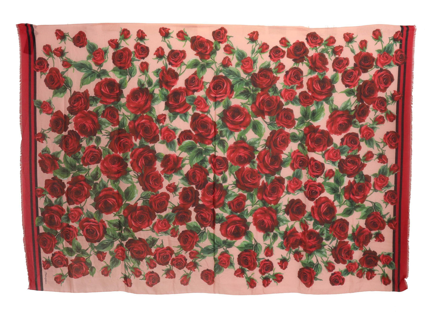 Elegant Floral Cashmere Blend Scarf