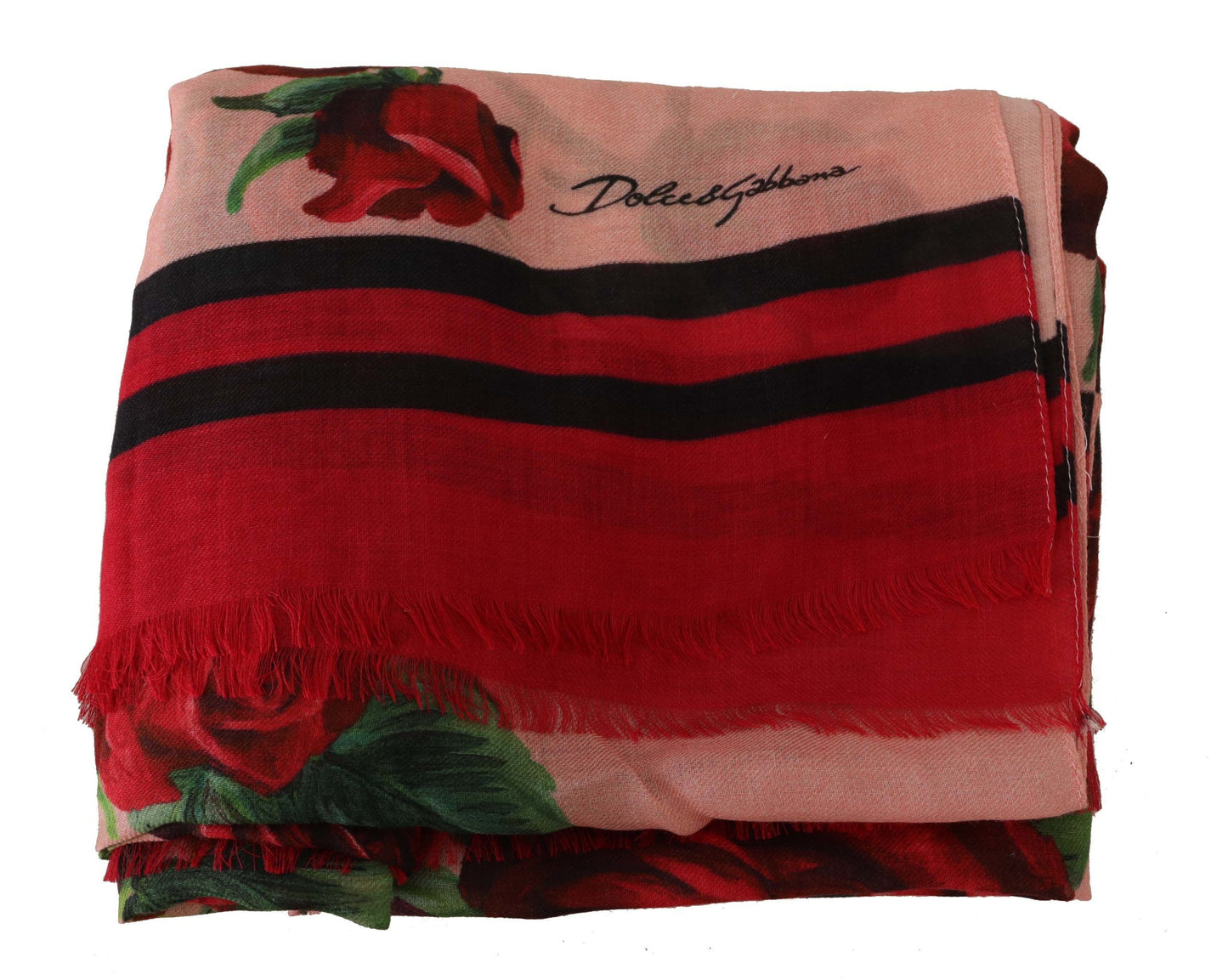 Elegant Floral Cashmere Blend Scarf