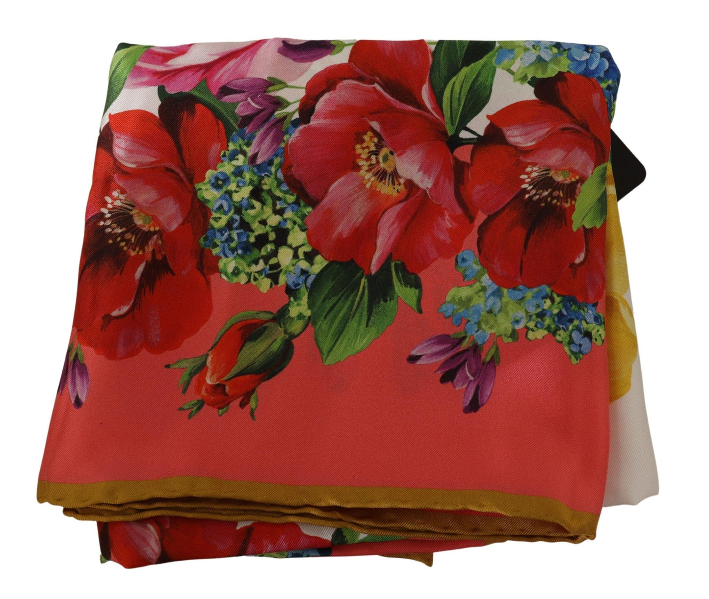 Floral Elegance Silk Square Scarf