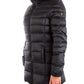 Elegant Long Padded Down Jacket with Fur Hood