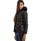 Chic Padded Down Jacket with Fur Hood