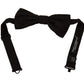 Elegant Black Silk Bow Tie