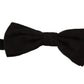 Elegant Black Silk Bow Tie
