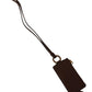 Chic Toffee Leather Lanyard Cardholder