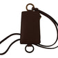 Chic Toffee Leather Lanyard Cardholder