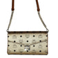 Medium Berlin Gold Signature Diamond Logo Leather Clutch Crossbody Handbag