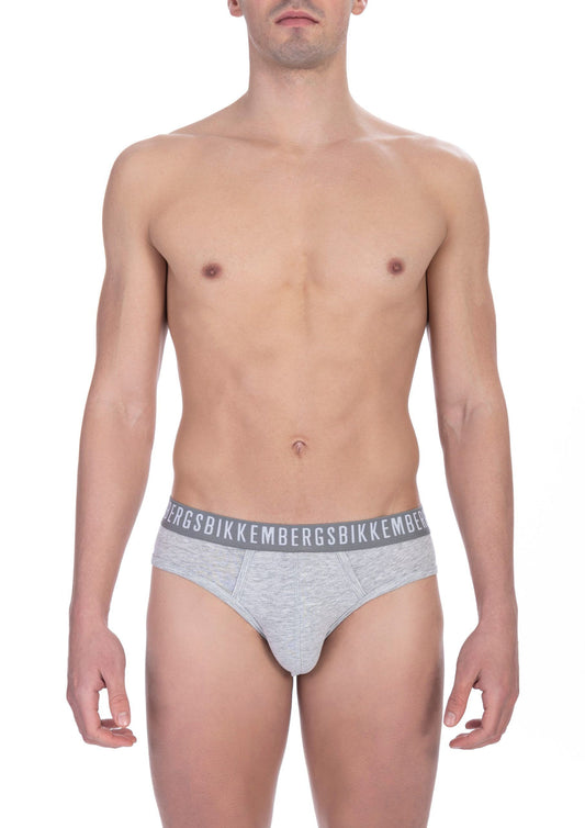 Gray Cotton Men Brief