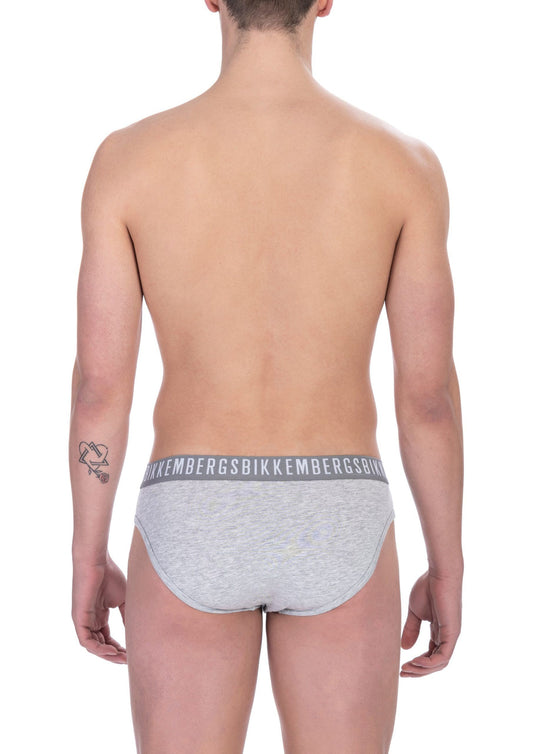 Gray Cotton Men Brief