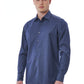 Blue Cotton Men Shirt