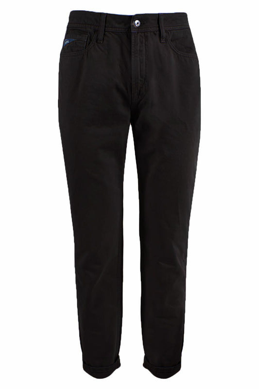 Black Cotton Men Trouser