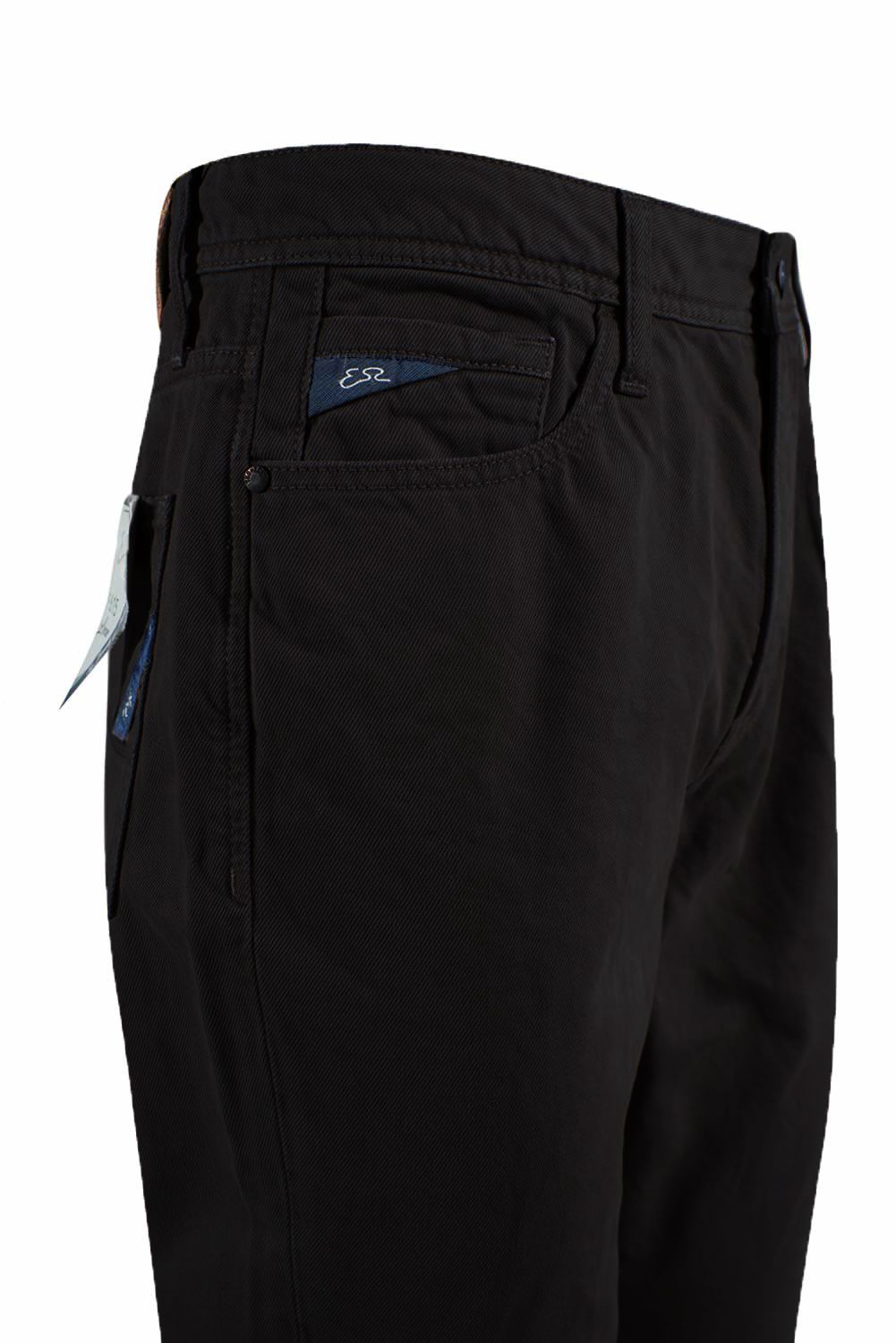 Black Cotton Men Trouser