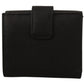 Crystal Embellished Black Leather Wallet