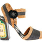 Antica Trattoria Straw Sandals with LED Heels