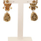 Elegant Gold Plated Crystal Earrings