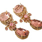 Elegant Gold Plated Crystal Earrings