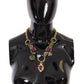 Multicolor Crystal Charm Necklace
