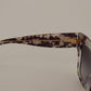 Elegant Floral Pattern Pink Sunglasses