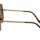 Elegant Gold-Tinted Clip-On Sunglasses