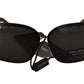 Elegant Monochrome Metal Sunglasses