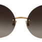 Elegant Gold-Tinted Italian Sunglasses