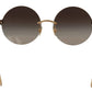 Elegant Gold-Tinted Italian Sunglasses