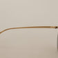 Elegant Gold-Tinted Italian Sunglasses