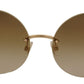 Elegant Gold & Brown Designer Sunglasses
