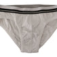 Chic Monochrome Striped Waistband Briefs