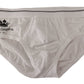 Elegant Striped Waist Logo Briefs