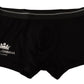 Elegant Black Boxer Brief with Logo Waistband