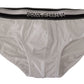Elegant Monochrome Brief with Logo Waistband