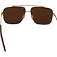 Elegant Gold-Black Gradient Men's Sunglasses