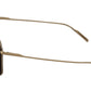 Elegant Gold Frame Brown Lens Sunglasses
