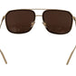 Elegant Gold Frame Brown Lens Sunglasses