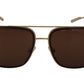 Elegant Gold Frame Brown Lens Sunglasses