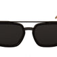 Sleek Black Sunglasses with Grey UV Lenses