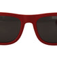 Elegant Red Full-Frame Designer Sunglasses