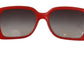 Elegant Rectangular Men's Red Sunglasses